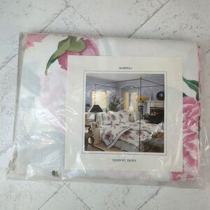 Martex Newport Peony Percale Full Flat Sheet Peonies Shabby French Cottage